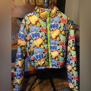 Multicolor puffer jacket